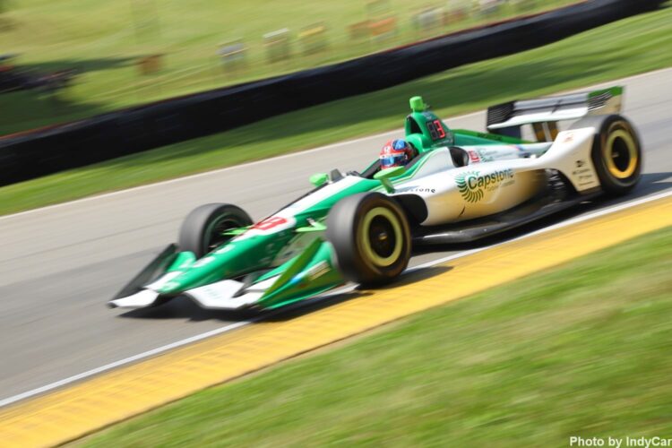 Herta tops 2nd IndyCar practice after Newgarden ends session in wall