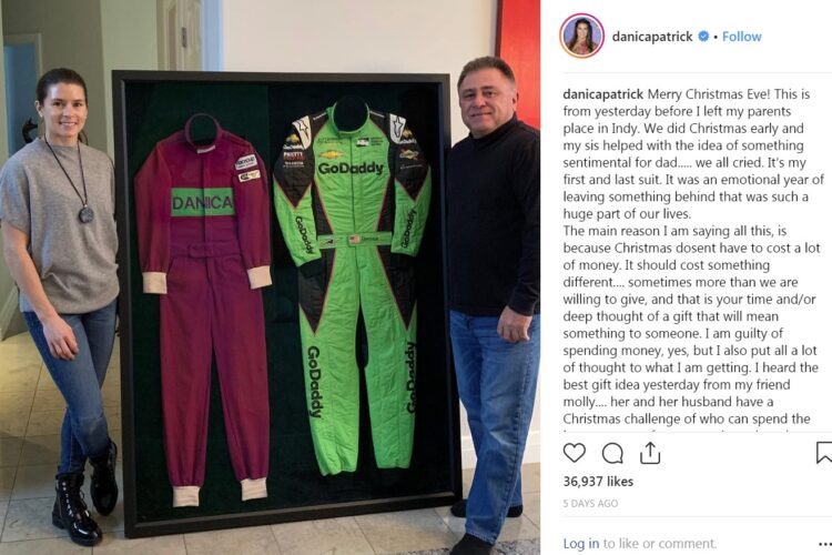 Danica Patrick steals the show at family Christmas party