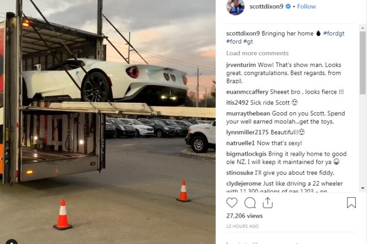 Dixon takes delivery of a Ford GT, not Acura NSX (Update)