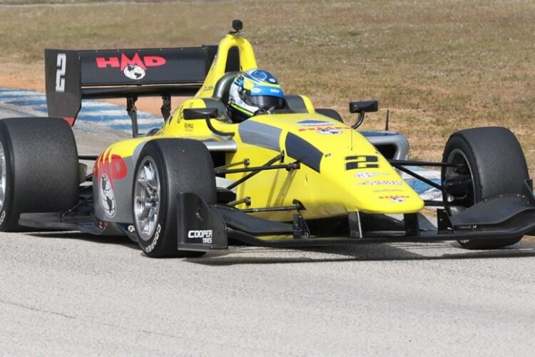 Sweden’s Lindh Narrowly Fastest at Sebring Indy Lights Test