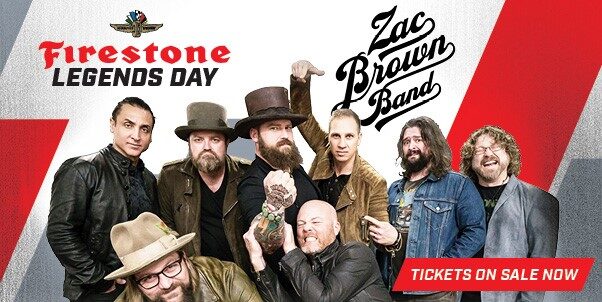 Zac Brown Band To Headline Firestone Legends Day Concert May 25 at IM