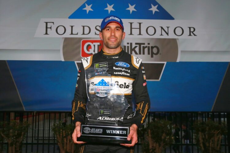 Aric Almirola wins Busch Pole at Atlanta