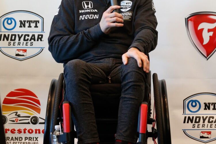 Video: Wickens drives hand-controlled kart for first time