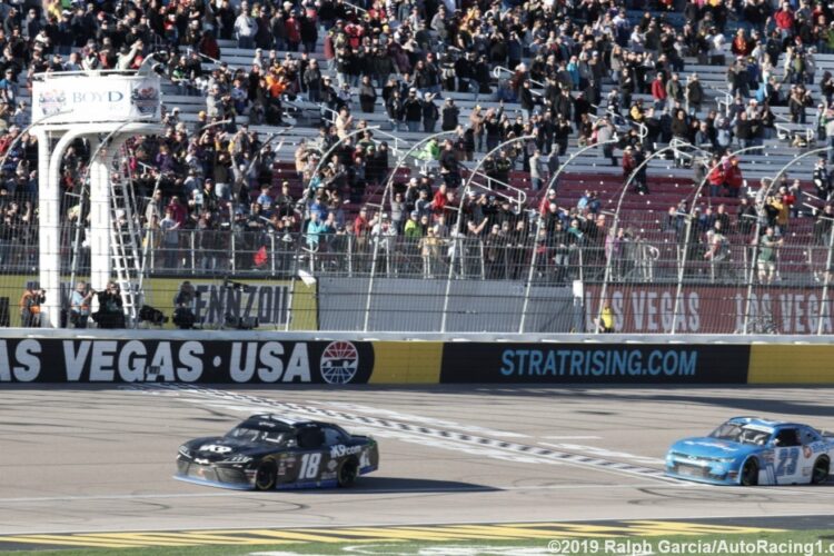 Busch holds off Nemechek to win Xfinity race in Vegas