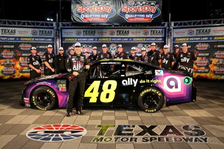 Johnson sweeps to Busch Pole