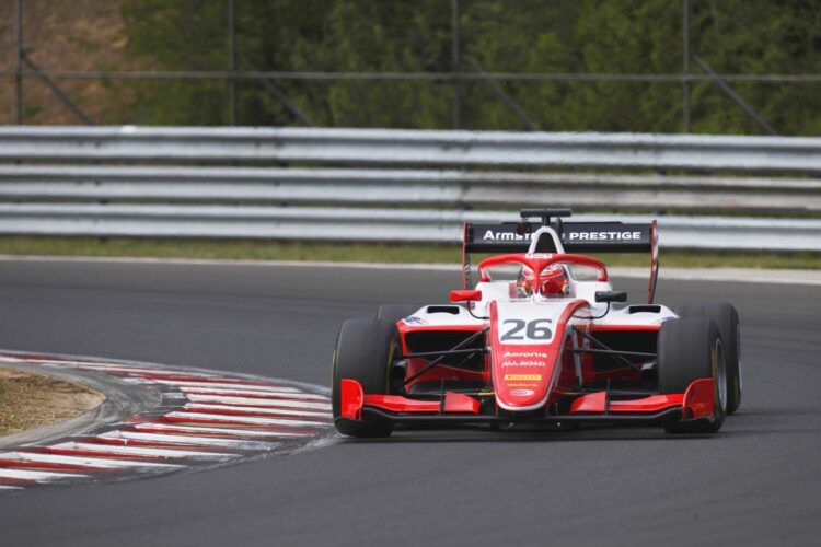 Ferrari F1 junior Armstrong tops FIA F3’s first Hungary test day