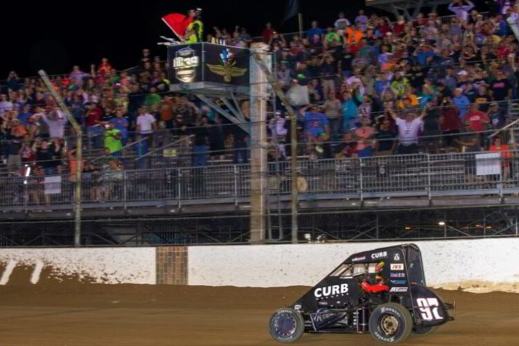 NASCAR Star Larson Wins Wild Stoops Pursuit Race at The Dirt Track at IMS