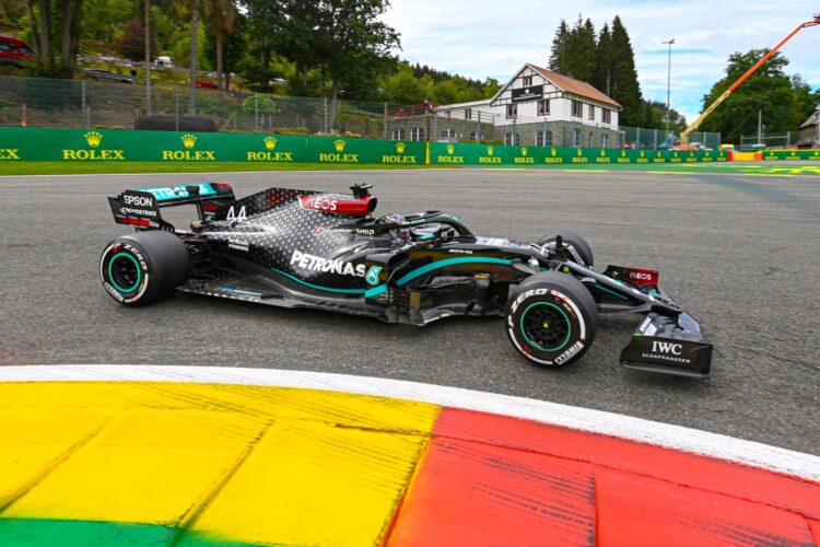 Hamilton tops 3rd Belgian GP Practice