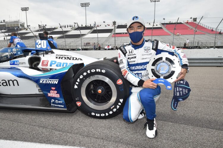 Indy winner Sato and Power win poles for Bommarito 500 races
