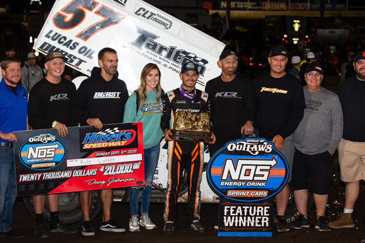Kyle Larson Claims $20K With Big Huset’s Speedway Win