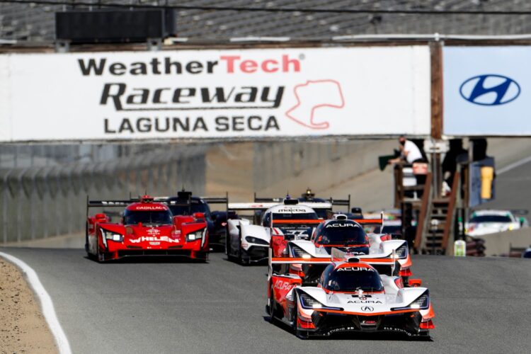 #6 Acura gifts #7 Acura IMSA win race at Laguna Seca