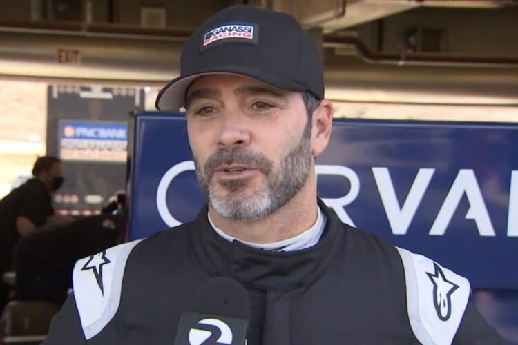 Video: NASCAR driver Jimmie Johnson tests IndyCar at Laguna Seca