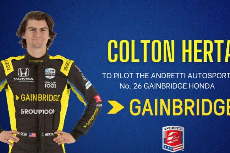 Colton Herta moves to Andretti Autosport #26 Gainbridge car