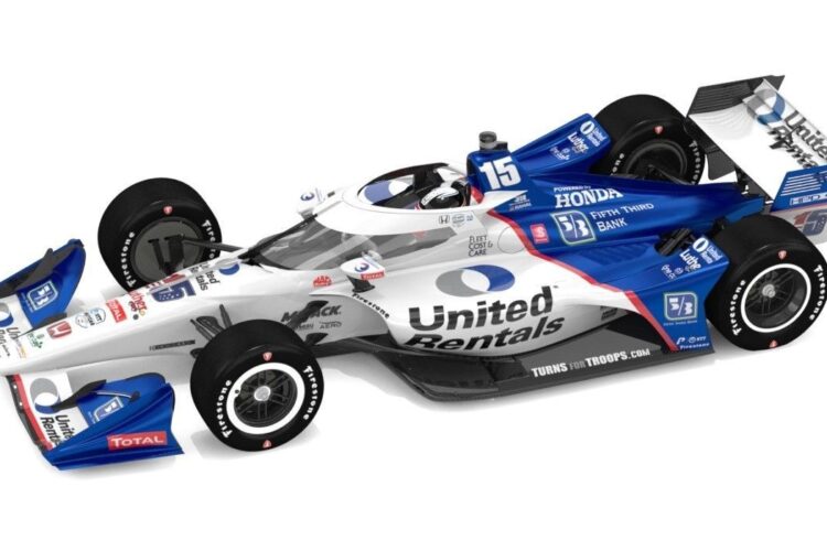 United Rentals and Rahal Letterman Lanigan Racing Unveil Special Livery Scheme