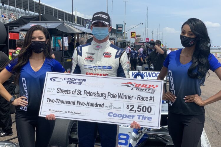 Indy Lights: Kirkwood wins pole for St. Pete Race 1