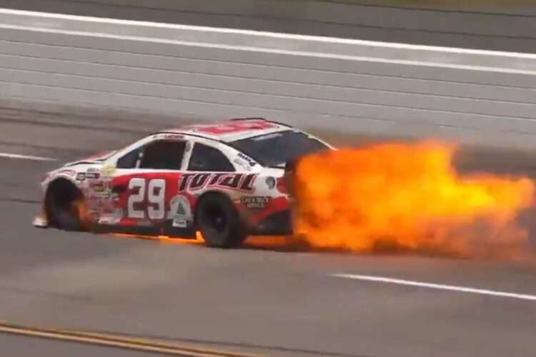 ARCA driver transported to hospital after flaming wreck at Talladega
