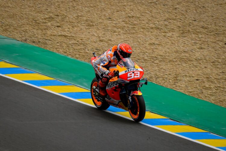 MotoGP: Marquez tops wet Practice 3 at Le Mans