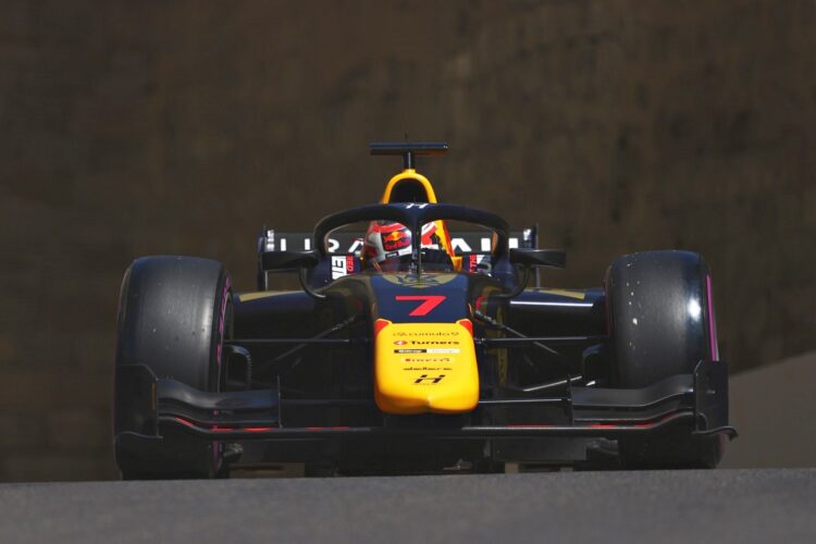 Lawson tops Hitech one-two in Baku with first F2 pole
