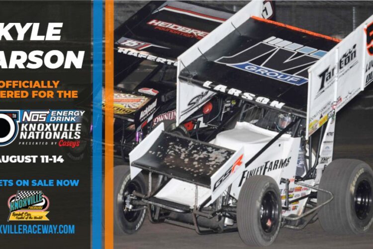 Larson files entry for 60th Knoxville Nationals