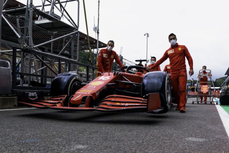 F1: Ferrari changes Leclerc’s F1 chassis after Belgian GP FP2 crash damage