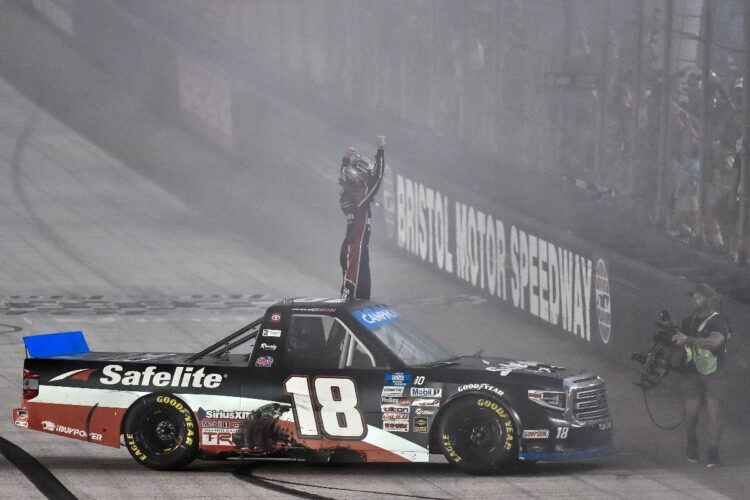 Chandler Smith advances in NASCAR Truck Playoff with thrilling victory at Bristol