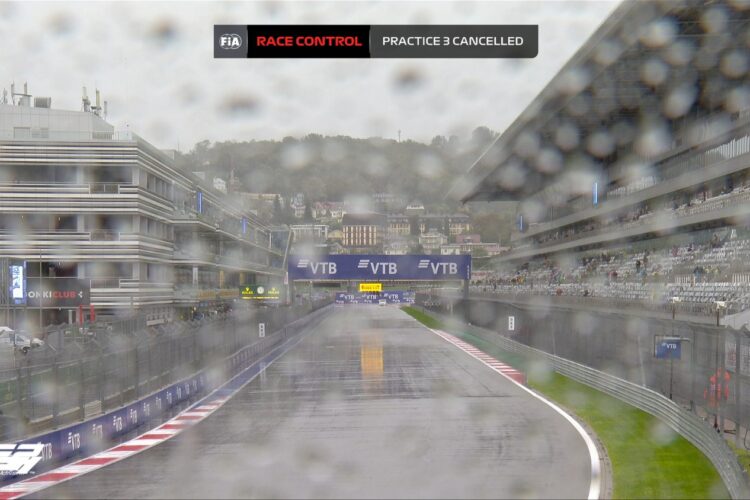F1: Final practice for Russian GP cancelled due to rain