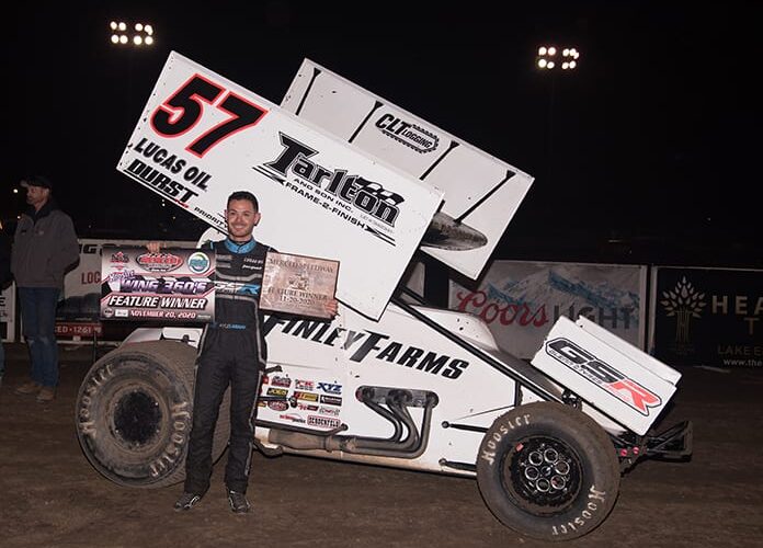 Kyle Larson strikes twice at Merced in Winged Sprints