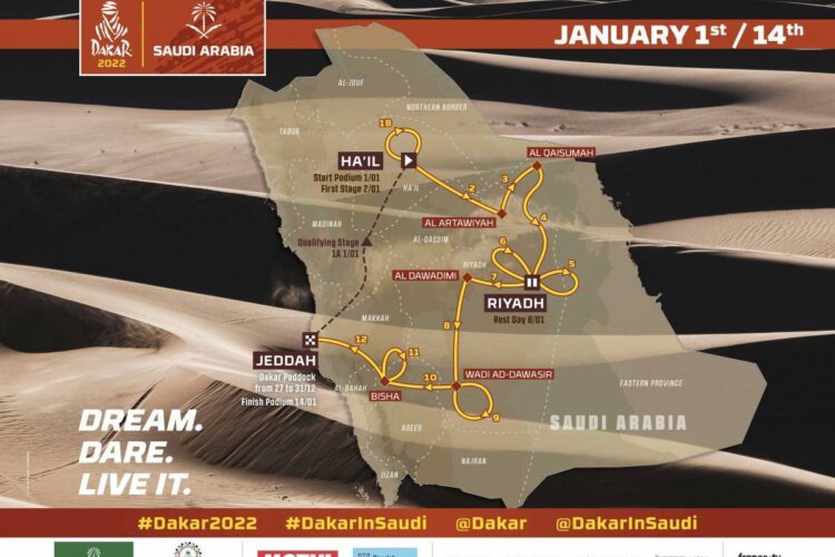 Dakar: 2022 Saudi Arabia route revealed