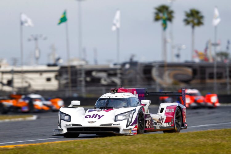 Rolex 24 Hour 8: Kobayashi leads in #48 Cadillac at 1/3 Mark