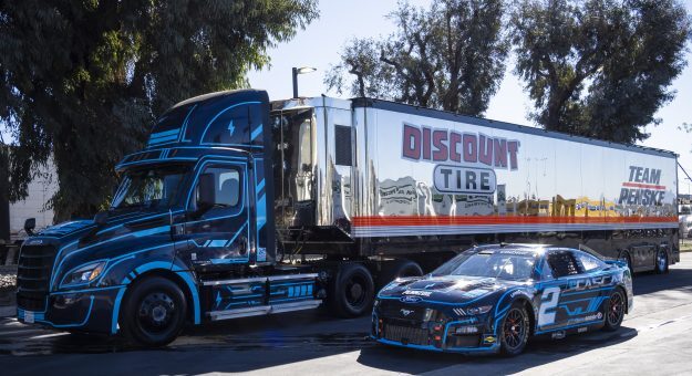 NASCAR: Team Penske Uses Fully Electric Semi Truck to Pull Austin Cindric’s Hauler to LA