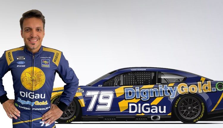 NASCAR: Team Stange Racing Partners With Dignity Gold Crypto in Cup Series With Tarso Marques