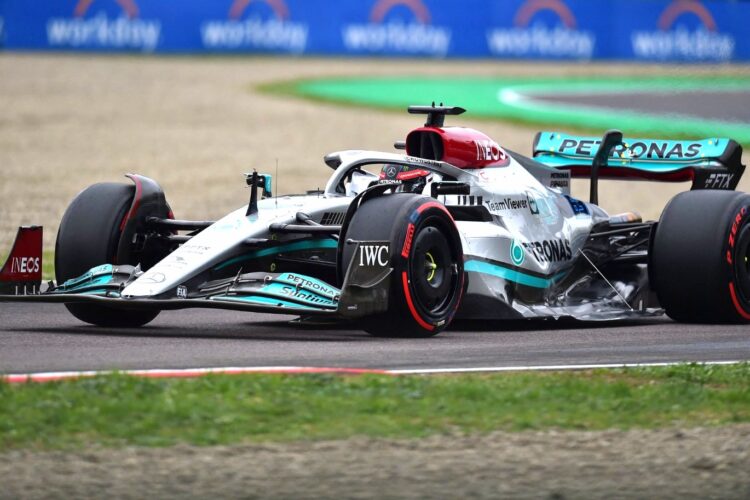 F1: Russell puts Mercedes on top in final Imola practice