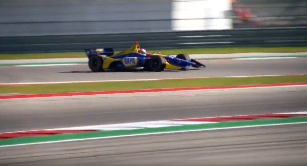 Video: Rossi and Kanaan test IndyCars at COTA