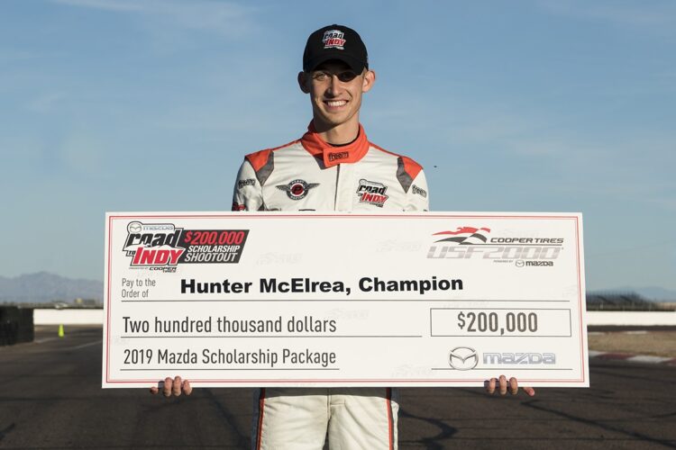 McElrea Wins Mazda Road to Indy USF2000 $200K Scholarship Shootout