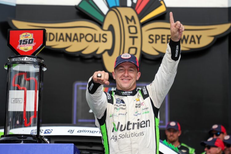 NASCAR: Allmendinger defeats Bowman in Indy Xfinity race
