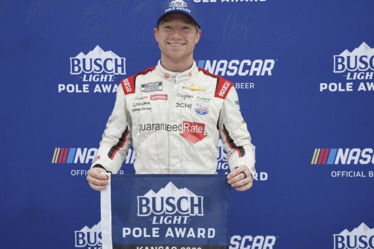 NASCAR: Reddick wins pole in Kansas