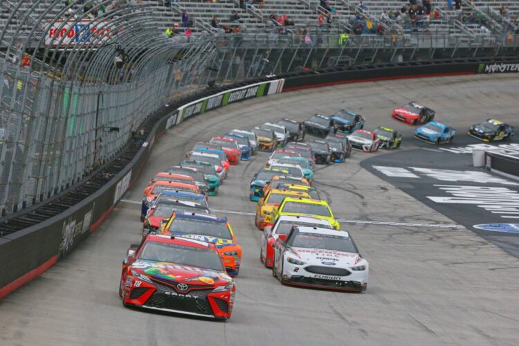 Kyle Busch Bumps Kyle Larson For Bristol Victory