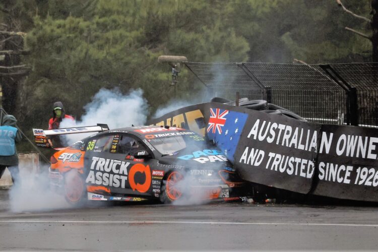 Supercars: Drivers slip, slide and crash in Friday practice for Bathurst 1000