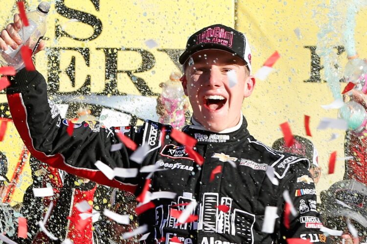 John Hunter Nemechek denies Hemric in Kansas