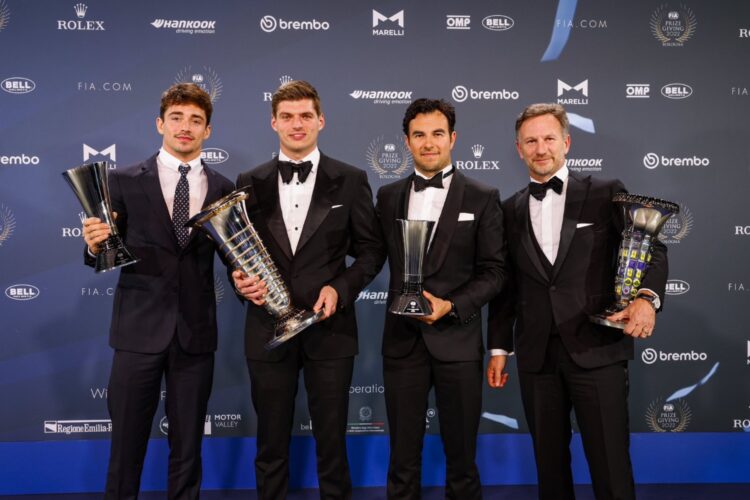 F1: Max Verstappen and Red Bull honored at the annual FIA Prize Giving Ceremony