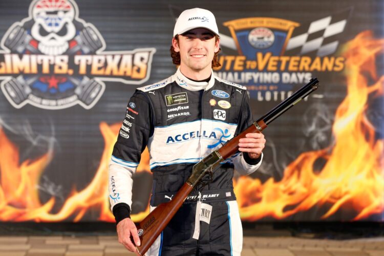 Blaney wins pole in Texas