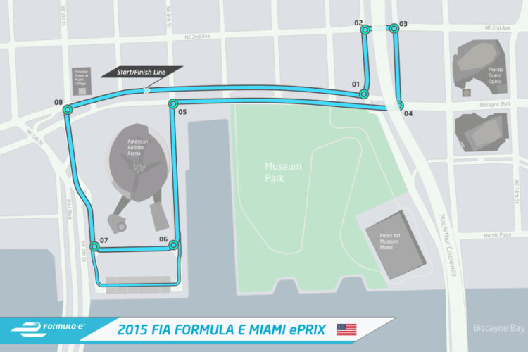 Formula E unveils circuit layout for Miami ePrix