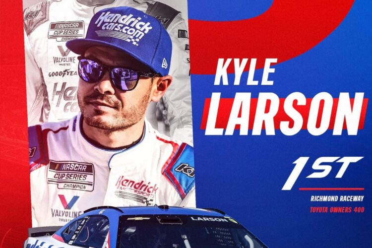 NASCAR: Larson wins Richmond Cup race