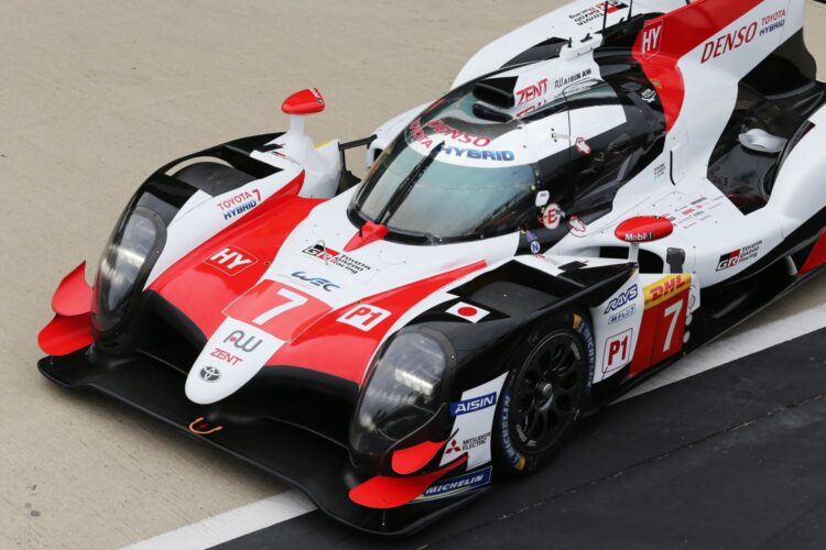 Conway/Lopez and Alonso/Nakajima Toyota front row