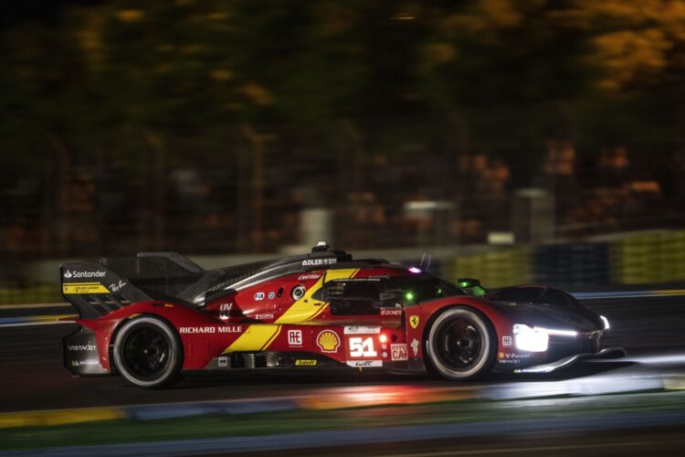 Le Mans Hour 12: Ferrari leads Toyota