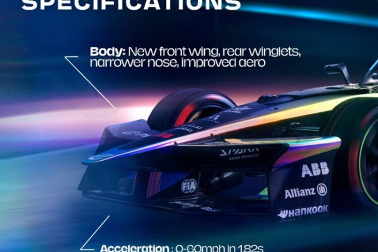 Formula E News: 4-wheel drive Gen3 car will go 0-60mph in 1.82s