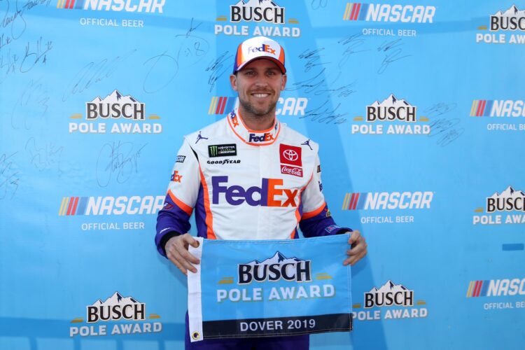 Denny Hamlin wins Dover pole