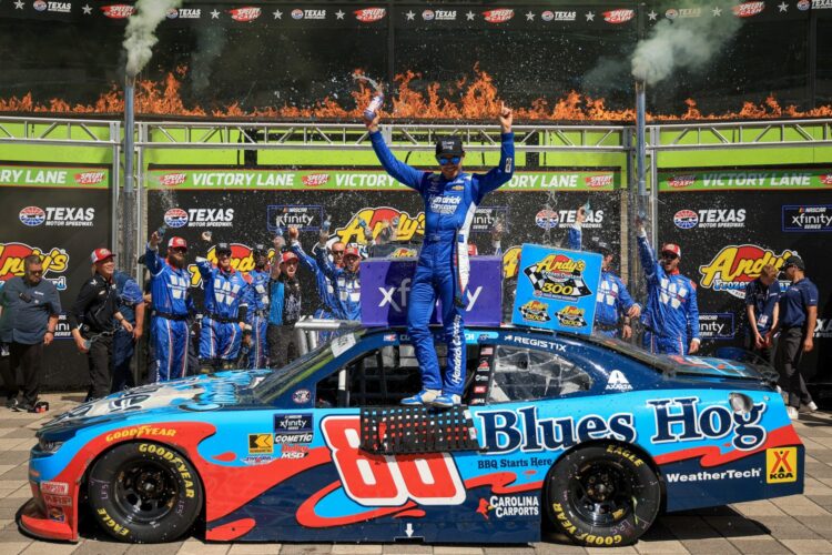 NASCAR News: Larson subs and wins Texas Xfinity race