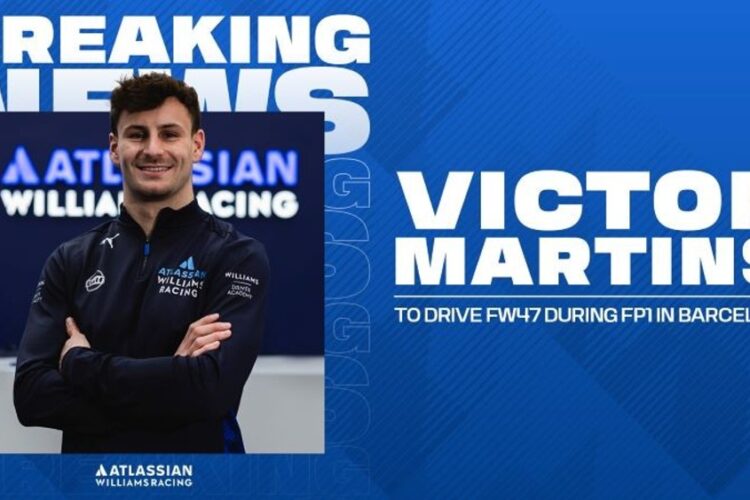 F1 News: F2 driver Victor Martins to drive FP1 in Barcelona