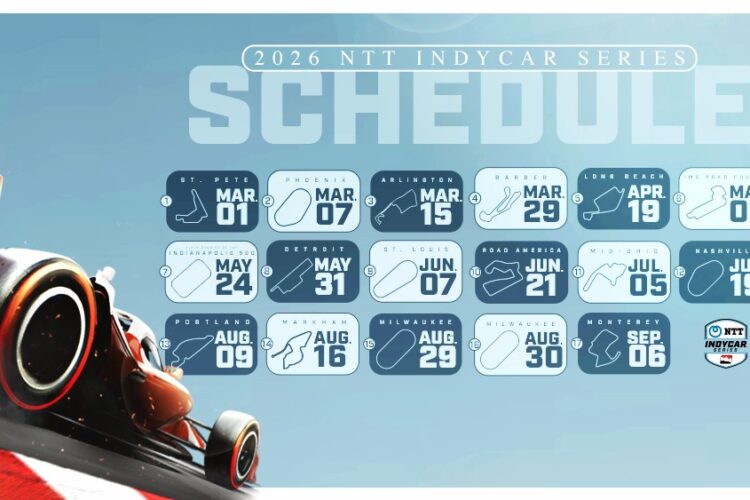 IndyCar News: Series announces 17-Race 2026 Schedule
